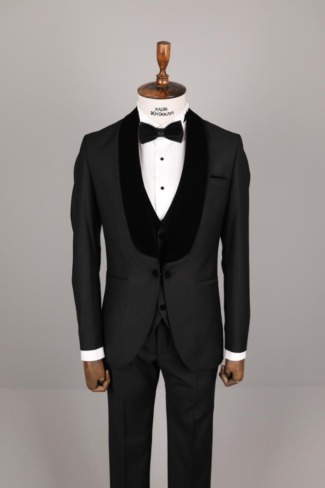 Yelekli Smokin - Siyah