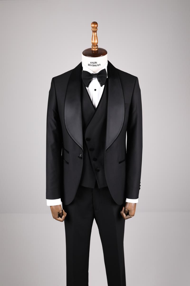 Yelekli Smokin - Siyah