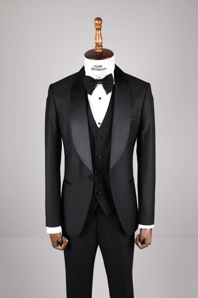 Yelekli Smokin - Siyah