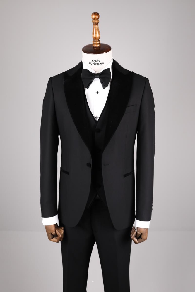 Yelekli Smokin - Siyah