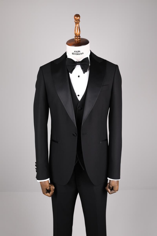 Yelekli Smokin - Siyah