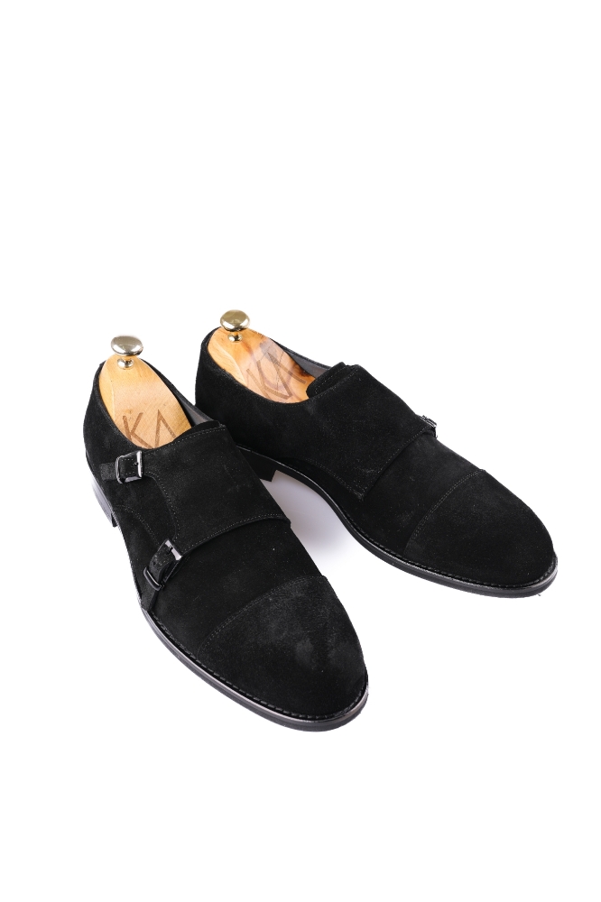 Tokalı Ayakkabı - Siyah Süet