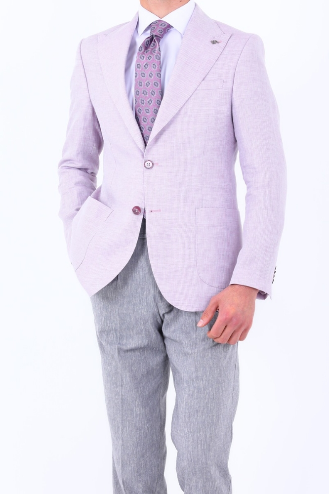 Slim Fit Ceket - Lila