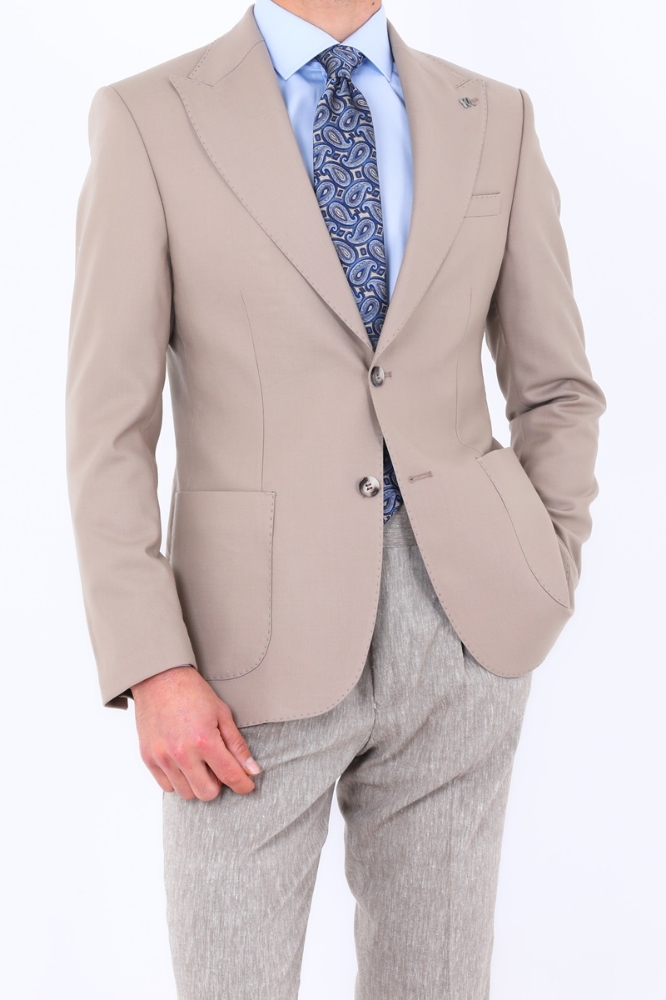 Slim Fit Ceket - Kahverengi