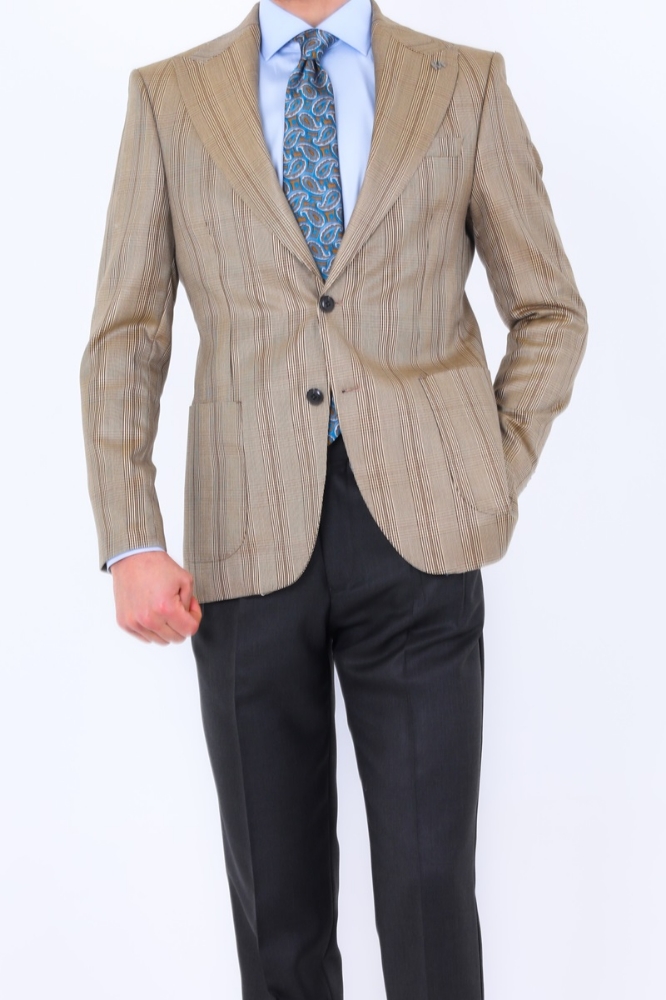 Slim Fit Ceket - Kahverengi