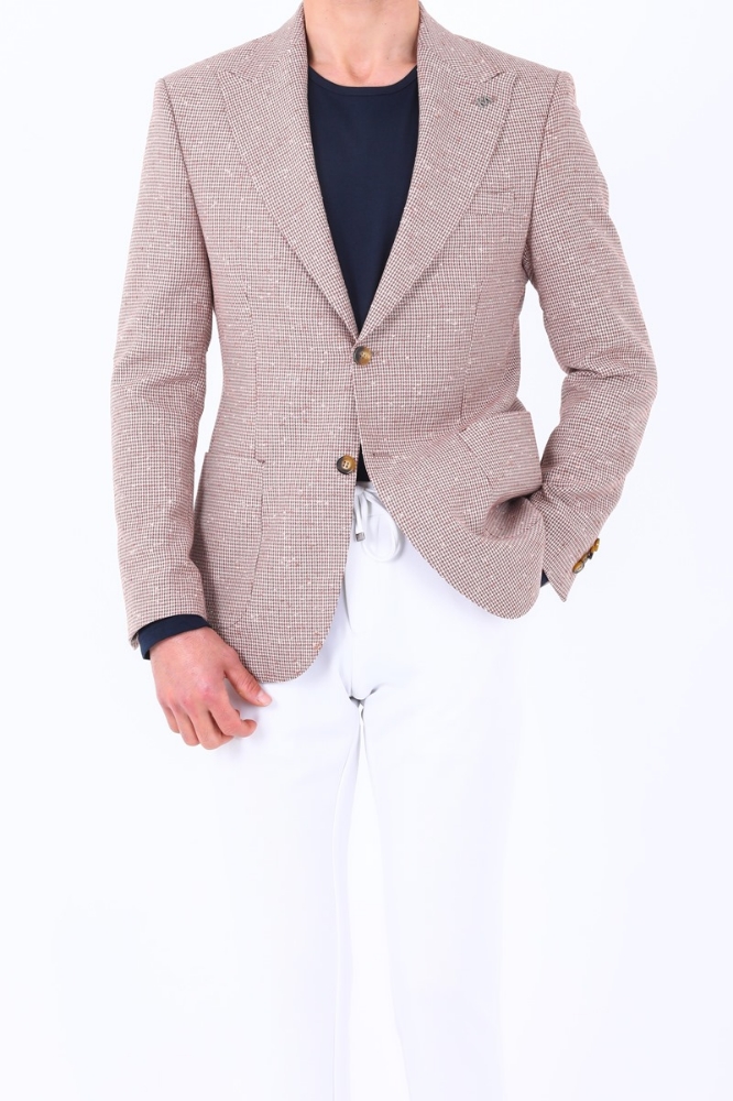 Slim Fit Ceket - Kiremit