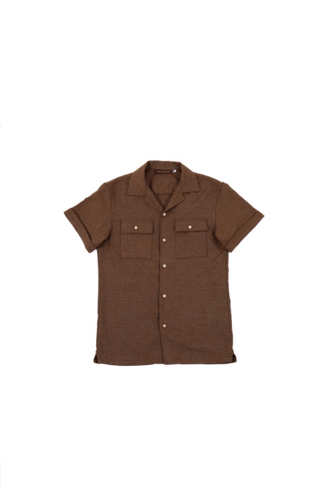 Keten Gömlek - Kahverengi