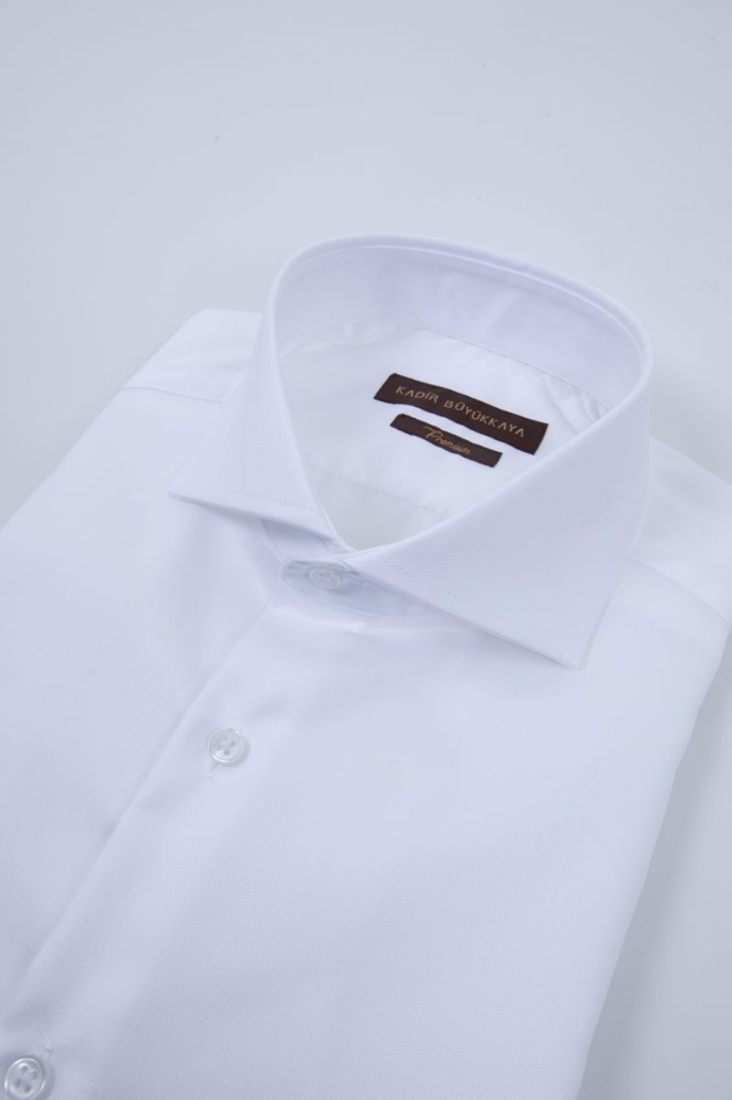 İtalyan Yaka Gömlek - Beyaz